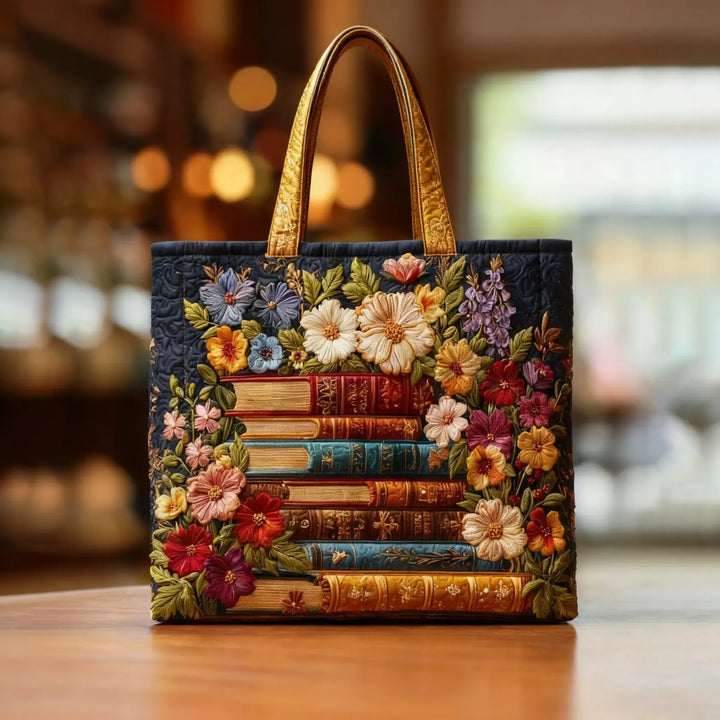 Artisan Bag - Floral Print and Books