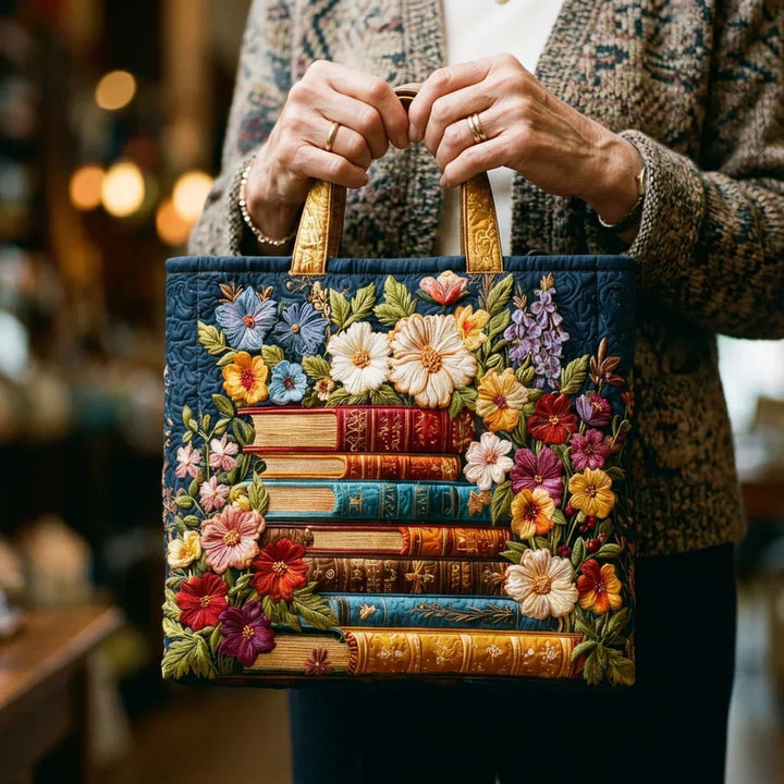 Artisan Bag - Floral Print and Books